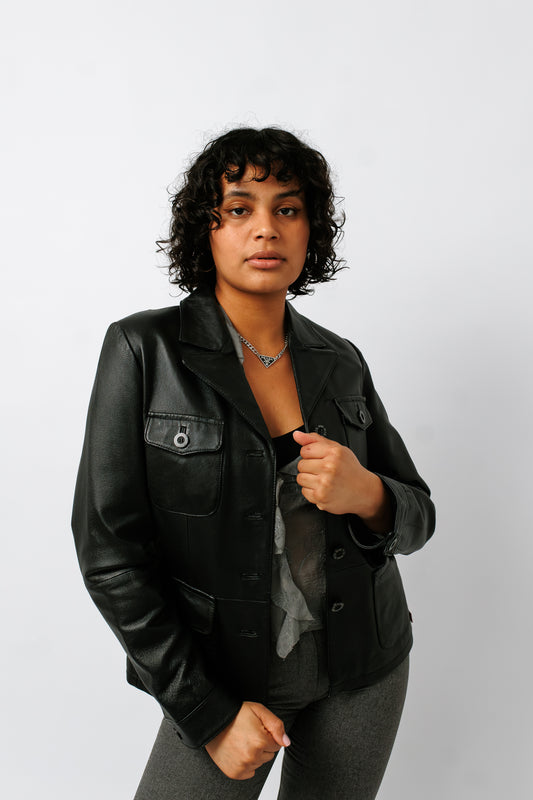 Lederjacke–/blazer