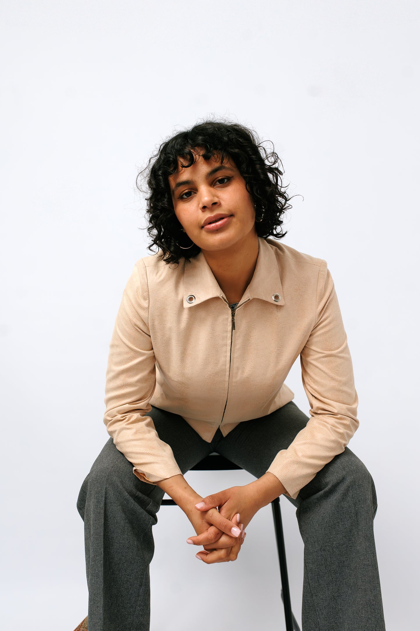 Jacke mit Ösendetails und Schnürung